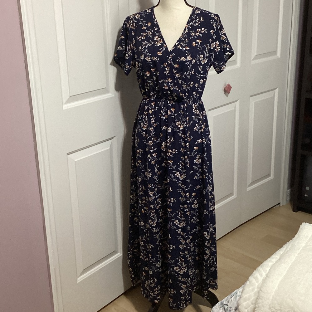 Floral Navy Maxi Dress